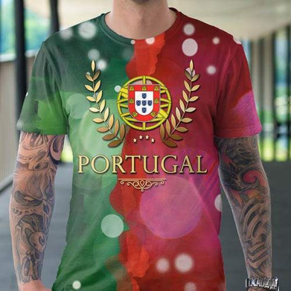 T Shirt Homme EXCLUSIF DESIGN PORTUGAL Flag Blason